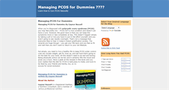 Desktop Screenshot of managing-pcos-for-dummies.blogspot.com