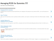 Tablet Screenshot of managing-pcos-for-dummies.blogspot.com