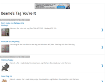 Tablet Screenshot of beanies-tag-your-it.blogspot.com