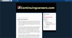 Desktop Screenshot of continuingcareers.blogspot.com