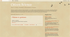 Desktop Screenshot of citizen-science.blogspot.com