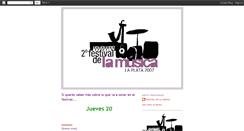 Desktop Screenshot of festivaldelamusicaprogramacion.blogspot.com