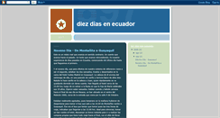 Desktop Screenshot of diezdiasenecuador.blogspot.com