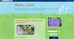 Desktop Screenshot of mapleleaf-mapleleaf2010.blogspot.com