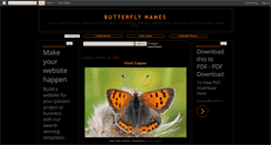 Desktop Screenshot of butterfly-names.blogspot.com