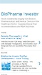 Mobile Screenshot of biopharmainvestor.blogspot.com