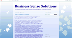 Desktop Screenshot of businesssensesolutions.blogspot.com