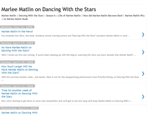 Tablet Screenshot of marleematlinondancingwiththestars.blogspot.com