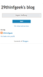 Mobile Screenshot of 29thinfgeek.blogspot.com