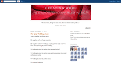 Desktop Screenshot of creatingword.blogspot.com