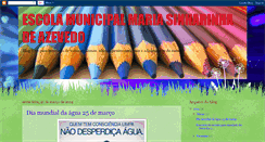 Desktop Screenshot of escolamariasinharinha.blogspot.com