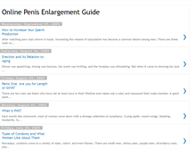 Tablet Screenshot of penis-enlargement-guide.blogspot.com