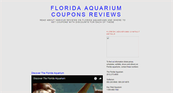 Desktop Screenshot of floridaaquariumscoupons.blogspot.com