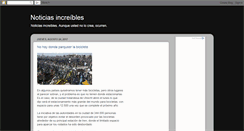 Desktop Screenshot of noticias-increibles.blogspot.com