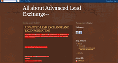 Desktop Screenshot of advancedleadexchangesucks.blogspot.com
