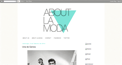Desktop Screenshot of aboutlamoda.blogspot.com