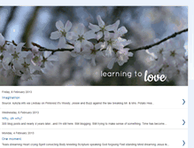 Tablet Screenshot of learningtolovealways.blogspot.com