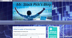 Desktop Screenshot of mrstockpick.blogspot.com