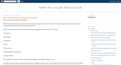 Desktop Screenshot of howtocleanthecolon.blogspot.com