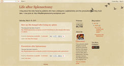 Desktop Screenshot of lifeaftersplenectomy.blogspot.com