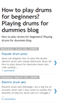 Mobile Screenshot of howtoplaydrumsforbeginners.blogspot.com