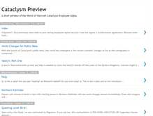 Tablet Screenshot of cataclysmpreview.blogspot.com