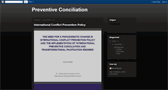 Desktop Screenshot of preventiveconciliation.blogspot.com