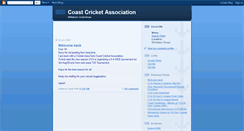 Desktop Screenshot of coastcricket.blogspot.com