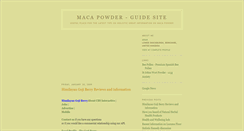 Desktop Screenshot of maca-powder-authority-site.blogspot.com