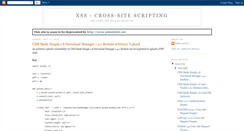 Desktop Screenshot of cross-site-scripting.blogspot.com