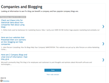 Tablet Screenshot of companiesandblogging.blogspot.com