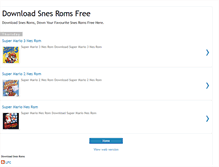 Tablet Screenshot of downloadsnesroms.blogspot.com