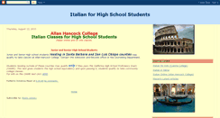 Desktop Screenshot of italianhighschoolstudents.blogspot.com