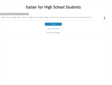 Tablet Screenshot of italianhighschoolstudents.blogspot.com