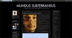 Desktop Screenshot of mundussubterraneusblog.blogspot.com