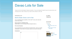 Desktop Screenshot of davaolotsforsale.blogspot.com