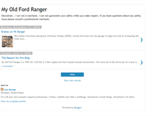 Tablet Screenshot of myoldfordranger.blogspot.com