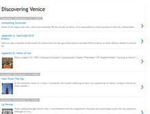 Tablet Screenshot of discoveringvenice.blogspot.com