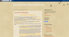 Desktop Screenshot of escritoresneoclasicos.blogspot.com