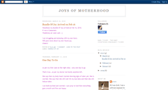 Desktop Screenshot of joysofmotherhoodblog.blogspot.com