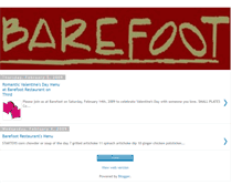 Tablet Screenshot of barefootrestaurant.blogspot.com