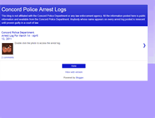 Tablet Screenshot of concordpolicearrestlogs.blogspot.com