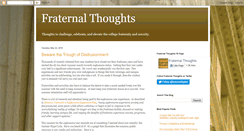 Desktop Screenshot of fraternalthoughts.blogspot.com