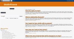 Desktop Screenshot of deals4loans.blogspot.com