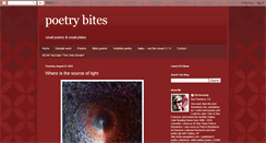 Desktop Screenshot of poetrybites.blogspot.com