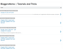 Tablet Screenshot of bloggersmemo.blogspot.com