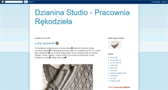 Desktop Screenshot of dzianinastudio.blogspot.com