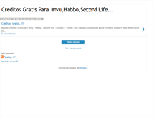 Tablet Screenshot of creditosgratisparaimvuhabbosecondlife.blogspot.com