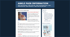 Desktop Screenshot of anklepaininformation.blogspot.com