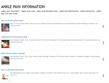 Tablet Screenshot of anklepaininformation.blogspot.com